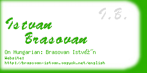 istvan brasovan business card